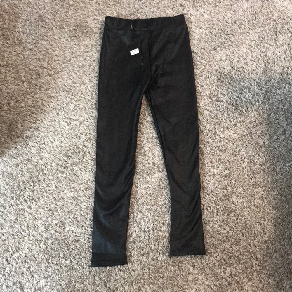 Black Small Leather Leggings New With Tags and Never Worn!!